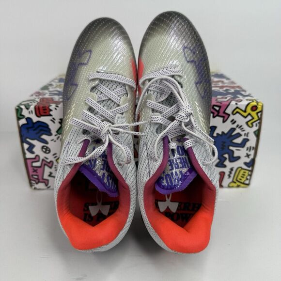 Under Armour Blur Smoke MC Lacrosse Women's Size 7‎ Soccer 3025123-100 Metallic - Picture 6 of 9